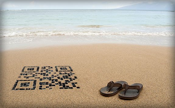 QR on the beach