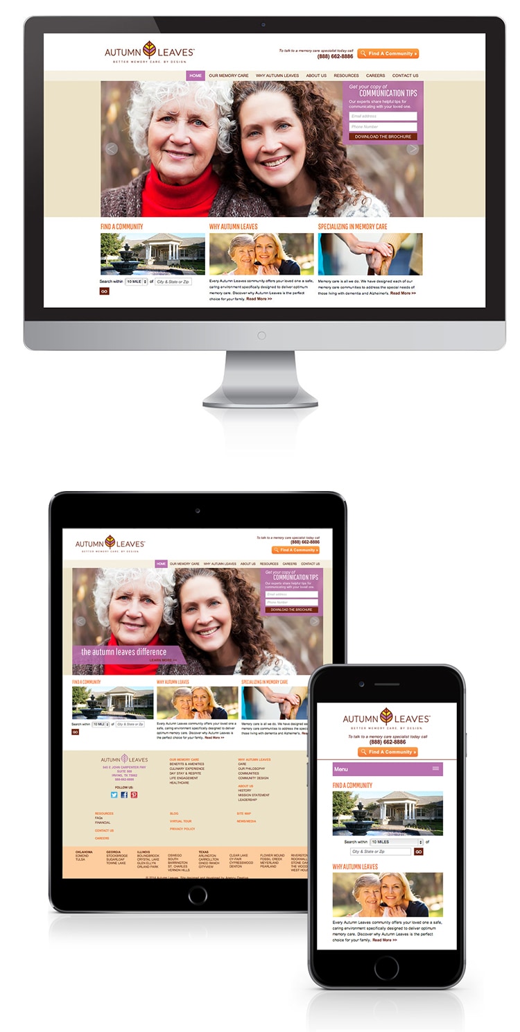 al-web-mobile Memory Care Marketing - Agency Creative, a top Dallas Advertising Agency