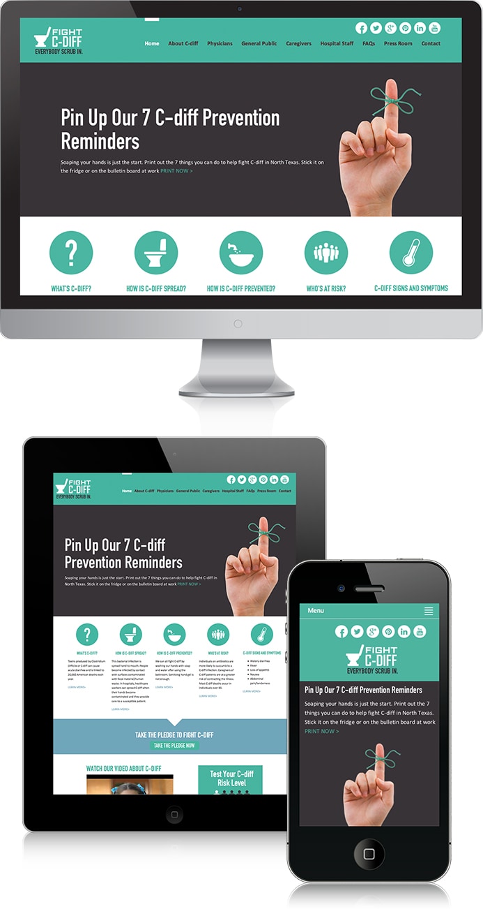 cdiff-web-mobile Healthcare Advertising - Agency Creative Dallas