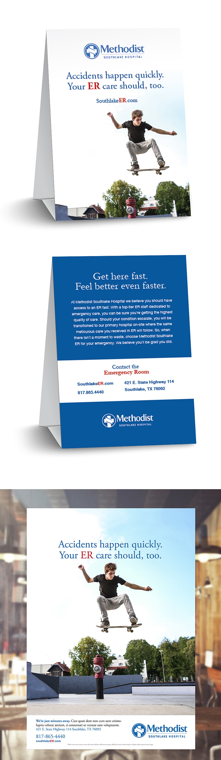 methodist-table-mobile Methodist ER - healthcare marketing - Agency Creative Dallas
