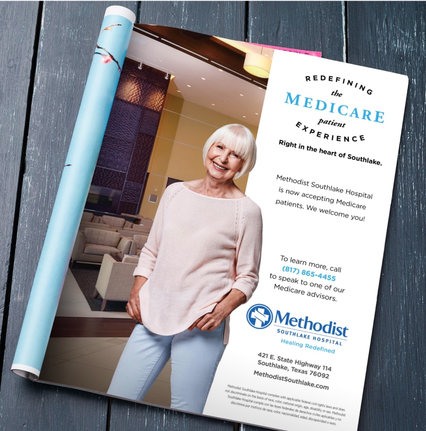 medicare_printad_mockup-2 Hospital Marketing Case Study - Methodist Southlake Hospital - Agency Creative Dallas