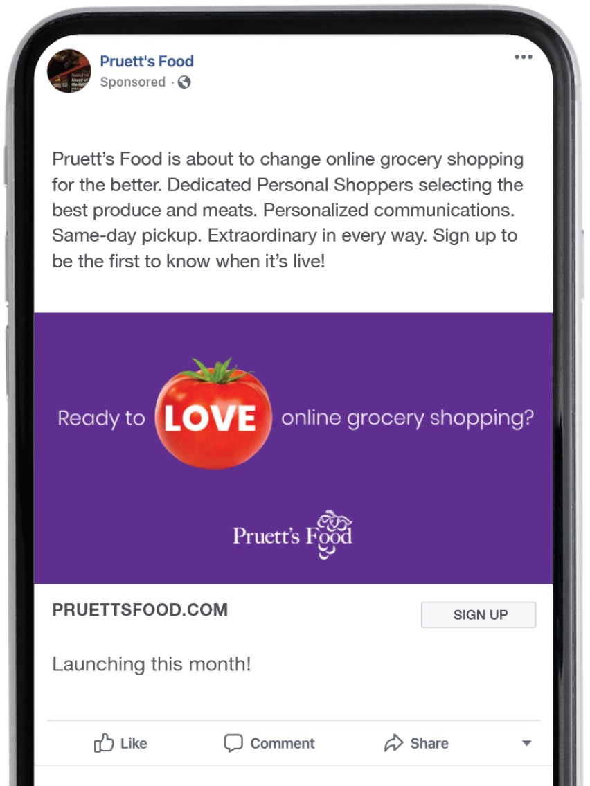Pruitt's Food Grocery Store Chain Social Media Marketing
