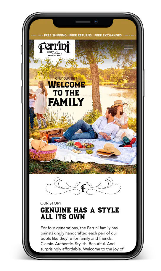 Dallas digital marketing agency - Ferrini Boots